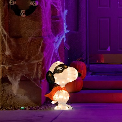 Peanuts 18in Peanuts LED PreLit Superhero Snoopy, White : Target