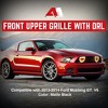 AMERICAN MODIFIED Front Upper Grille Compatible with 2013-2014 Ford Mustang GT V6, Mach 1, Matte Black - 2 of 4
