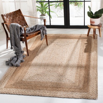 Handwoven Geometric Natural Fiber 4' x 6' Area Rug