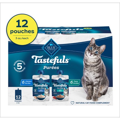 Blue Buffalo Tastefuls Chicken & Tuna Flavor Purees Adult Cat Treats - 36oz