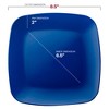 Smarty Had A Party 8.5" Blue Flat Rounded Square Plastic Buffet Plates - 120 pcs - 3 of 4