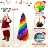 Rainbow Spiral Artificial Christmas Tree, Colorful PVC Tips, Unique Swirl Design, Full & Lush Shape, Indoor Holiday Decoration - Koiai - 4 of 4