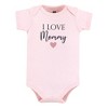 Hudson Baby Infant Girl Cotton Bodysuits, Girl Mommy Pink Navy 5Pk - 3 of 4