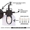 Urban Ambiance Luxury Modern Farmhouse Bath Light,  9''H x 15''W,  Dark Bronze Finish, ULB2030 - 3 of 4
