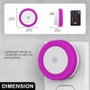 YANSUN 4-Pack 0.6W Plug-In Light Sensor Night Lights, Purple Light (with Purple Shade), No Dimming, US Plug - 4 of 4