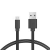 Just Wireless 6' Flat TPU Micro USB to USB-A Cable - Black - image 2 of 4