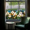 Window Film Flowers, Window Cling Privacy Film Removable Glass Door Window Covering Stickers 45X100cm(Green) - 4 of 4
