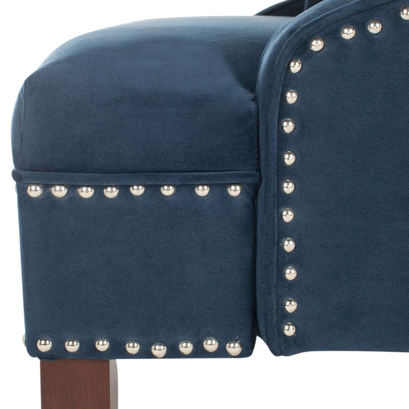 Zoey Settee with Silver Nailheads  - Safavieh, 5 of 8