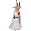 Gemmy Christmas Airblown Inflatable Surprised Caribou and Snowman Humor Scene, 6 ft Tall, Multi - 4 of 4