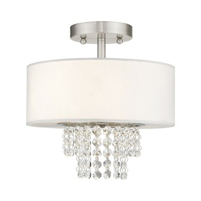 Livex Lighting Carlisle 2 - Light Semi-Flush Mount in  Brushed Nickel