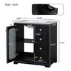 30-Inch Bathroom Storage Cabinet with Soft-Closing Glass Door, Small Bathroom Vanity - image 4 of 4