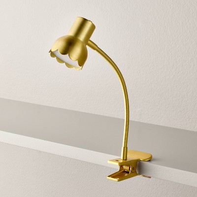 Scalloped Brass Clip Light (Includes LED Light Bulb) - Hearth & Hand™ with Magnolia