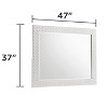 Blanca Modern Style Mirror Made with Wood in White - 2 of 4