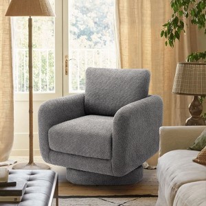 COLAMY Swivel Chair, Upholstered Barrel Accent Chair for Living Room,Single Sofa, Armchair Chair - 1 of 4