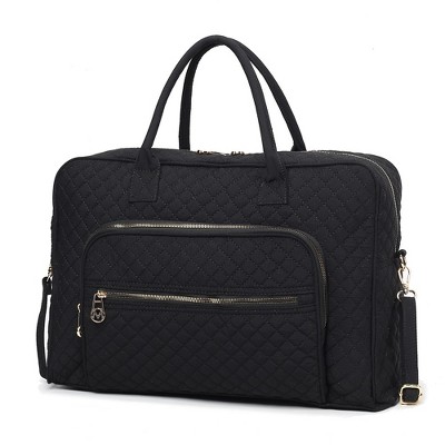 MKF Collection Jayla Solid Quilted Cotton Women’s Duffle Bag by Mia K
