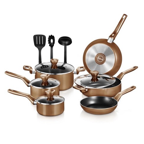 Nutrichef Kitchenware Pots & Pans Set - 12-piece Set Clad Kitchen