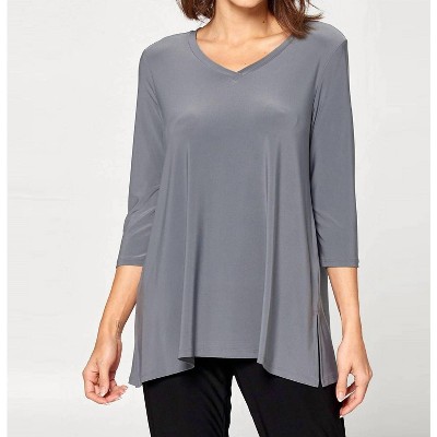Women's Basic V-neck Tunic - Focus Fashion