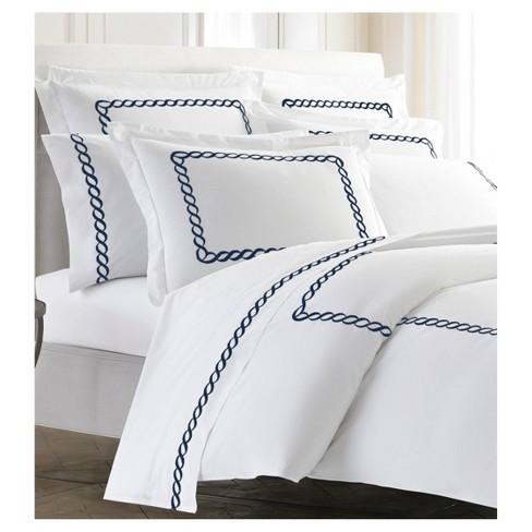 Cable Bedding Duvet Cover King Navy Cassadecor Target