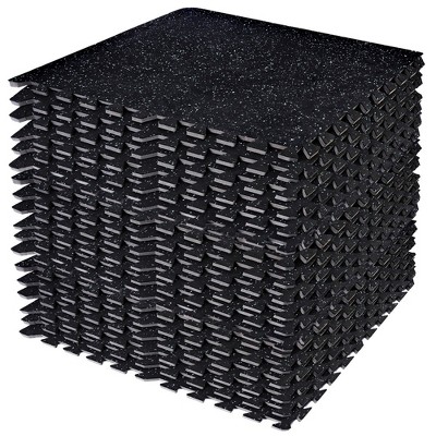 Sorbus Interlocking Gym Floor Mat - 1/2" Thick Rubber Top High-Density EVA Foam - for Yoga, Heavy Exercise Equipment