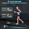 ODK 2 in 1 Walking Pad Treadmill with Auto Incline, Under Desk Treadmills, Portable Treadmill for Walking Running, 2.5HP Low Noise, Black - 2 of 4
