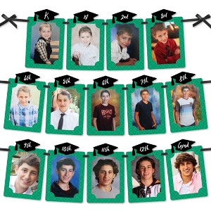 Big Dot of Happiness Green Grad - Best is Yet to Come - DIY Green Graduation Party Decor - K-12 School Picture Display - Photo Banner - 1 of 4