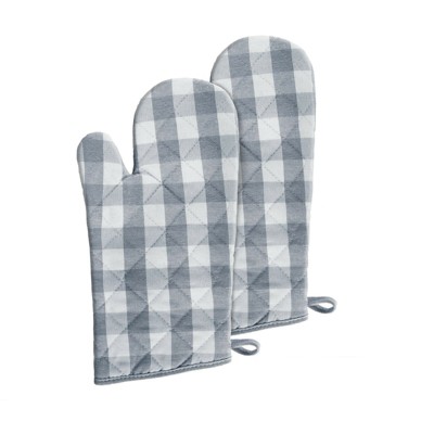 Kate Aurora 2 Pack Gingham Plaid Checkered Gingham Country Farmhouse Oven  Mitts - 17 In. W X 17 In. L, Green : Target