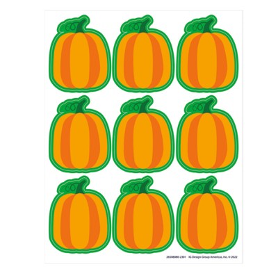 Eureka Fall Pumpkin Giant Stickers, Pack of 36 (Pack of 10)