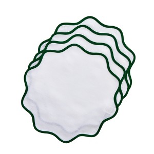 Solino Home Linen Scallop Placemats | Giselle Scallop Edge - 1 of 4