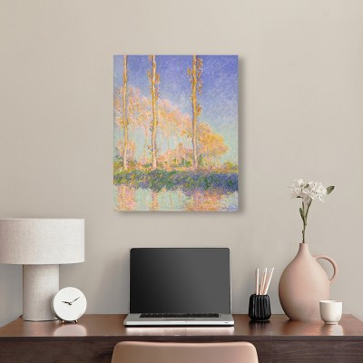 Claude Monet Poplars Gallery Wrapped Canvas Art Print, 24" x 20"