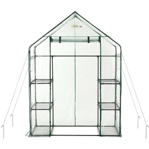 Ogrow Deluxe Walk-In Greenhouse / Bloomhouse / Seed Starter with Tiers and Shelves - 1 of 4