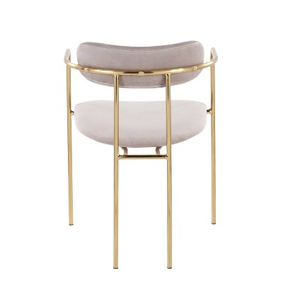 Pearl Silver Velvet Upholstered High Slat Metal Armchair