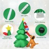 SEVOBAL Inflatable Holiday Decorations 79" Inflatable Christmas Tree - Santa Puppy Design Blow up Christmas Decorations Outdoor, Green, 72"*48"*78" - 3 of 4