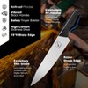 imarku Knife Set with Block, Sharp Knives Set with Sharpener, Stainless Steel Kitchen Knife Set Ergonomic Handle, Dishwasher Safe, 14 PCS, Black - 3 of 4