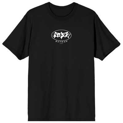 Batman Kanji Logo Adult Black Crew Neck Short Sleeve T-shirt