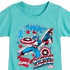 Girls' - Marvel - Captain America Stickers Fitted Short Sleeve Graphic T-Shirt - 2 of 4
