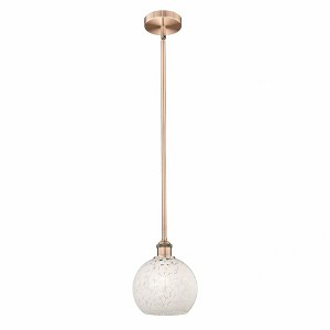 White Mouchette - 1 Light Stem Hung Mini Pendant In Modern Style-10 Inches Tall and 8 Inches Wide - 1 of 1
