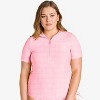 Calypsa Women's Half-Zip Short Sleeve Rashguard UPF 50+ Adele Swim Top - 2 of 4