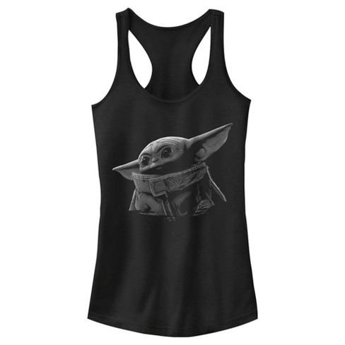 Juniors Womens Star Wars The Mandalorian The Child Shadow Racerback Tank Top - image 1 of 4