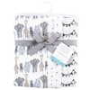 Hudson Baby Infant Boy Cotton Muslin Swaddle Blankets, Blue Royal Safari, One Size - 2 of 4