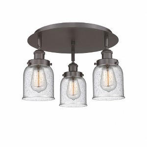 Bell - 3 Light Flush Mount In Art Deco Style-9.25 Inches Tall and 16.75 Inches Wide - 1 of 1