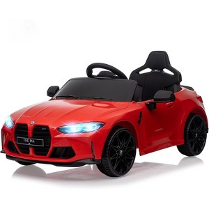 12V Ride On Toy Car for Kids with Remote Control,Battery Powered Electric Vehicle Toy，3 Speed, with LED Light, MP3 for Boys and Girls - 1 of 4