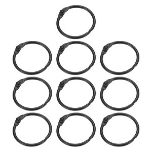 Unique Bargains Metal Anti-Rust Round Binder Rings for Key Chain Scrapbooks 10 Pcs - 1 of 4