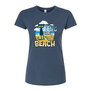 Women's - Pete the Cat - I Dig The Beach Fitted Graphic T-Shirt - 1 of 3