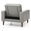36" Upholstered Contemporary Chair Bed with Track Arms, Comfortable Seating and Easy Assembly - 4 of 4