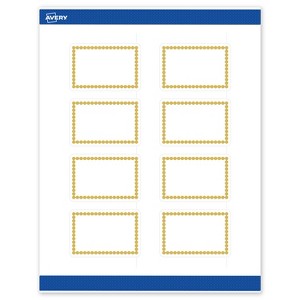 Avery Printable Rectangle Labels, Gold Beads, 2" x 3", Matte White Rectangle Labels, Permanent, Laser/Inkjet, 80ct, Great for Product Labels - 1 of 4