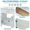 NicBex 30" Bathroom Vanity with Ceramic Sink, Bathroom Cabinet Storage with 1 Spacious Cabinet and 1 Hidden Drawers for Bathroom, White - 3 of 4