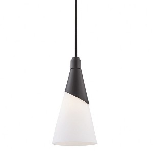Mitzi Parker 1 - Light Pendant in  Glossy Black Opal Matte Glass Shade  Shade - 1 of 3