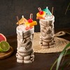 Viski High Tide Tiki Mugs - Hand Painted Ceramic Tiki Glasses for Cocktails - Tiki Barware 14.5oz Highballs Set of 2 - 2 of 4