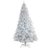 Nearly Natural 10-ft White Artificial Christmas Tree with 2200 Bendable Branches and 800 LED Lights - 3 of 4