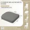 Aoodor Outdoor Dining Chair Cushions Set of 4, Waterproof Patio Furniture Seat Cushions, Outdoor Chair Pads with Ties - 3 of 4